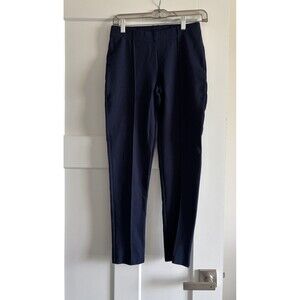 Lilly Pulitzer Navy Pull On Seamed Ponte Cropped Travel Pant Women's Size Medium